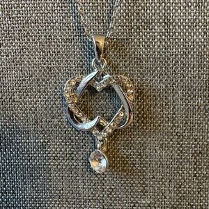 Elegant Silver Heart Pendant Necklace